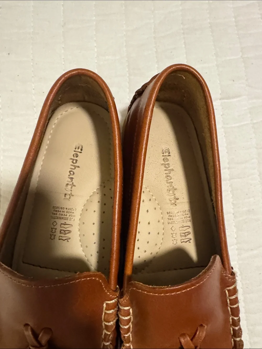 EUC Elephantito Leather Boys Loafer Shoes Size 1